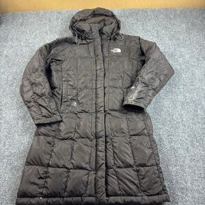 THE NORTH FACE Womens Long Brown Hooded Puffer Winter Jacket size: XS